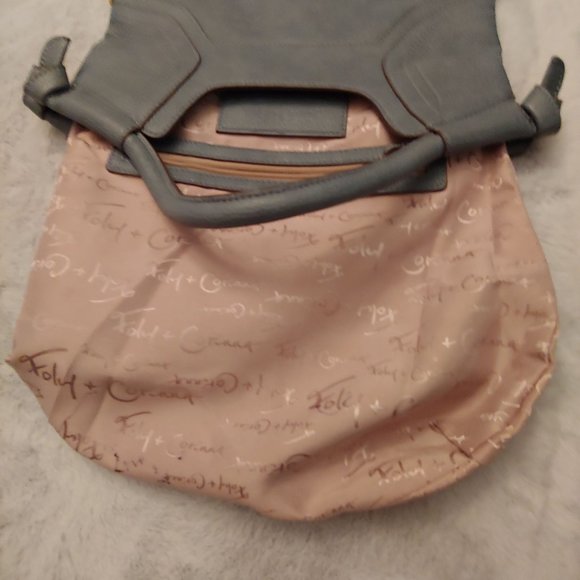 Foley & Corinna Vegan cobbled dusty blue bag - Picture 5 of 7